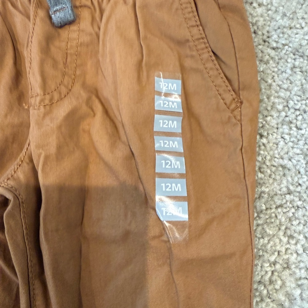 Carter's Toddler Rust Brown Elastic-Waist Joggers - Picture 2 of 4